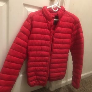 Red bubble jacket